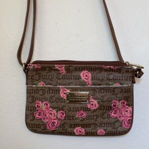 Juicy couture pink bloom pull out pouch Crossbody bag